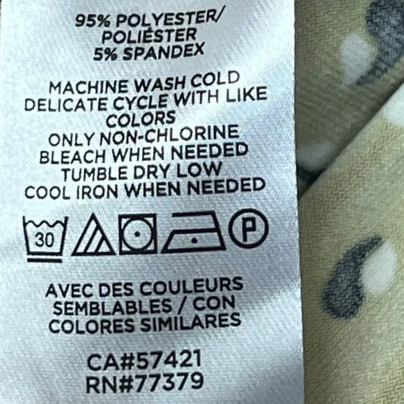 Ann Taylor Dress PXXS Yellow Floral A-Line V-Neck Ruffle Sleeve Stretch Chic NEW - Picture 8 of 10